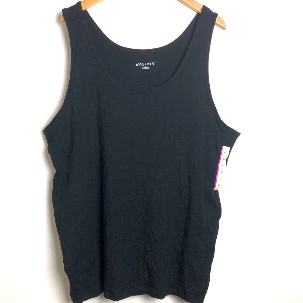 NWT Ava & Viv Solid Black Tank Top